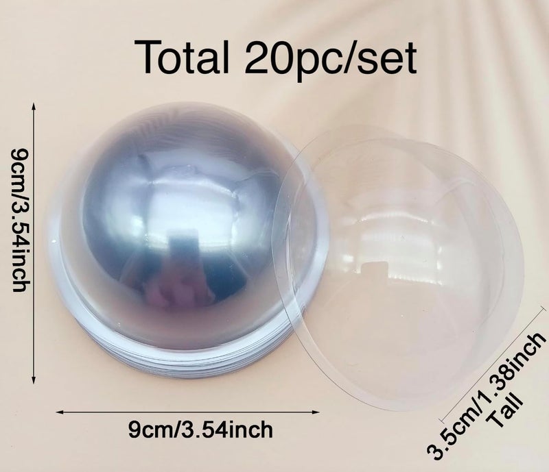 JBQUEEN 20pc Half Ball Plastic Candy Dome for Paper Craft Handmade Card Making Greeting Cards Decoration Alina Craft Art Template (20pc Half Ball Dome only) - Image 2